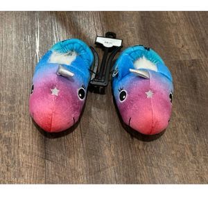 Life is Good Unicorn Indoor Slippers, Plush Shoe With Fur Size 11/12 Large New